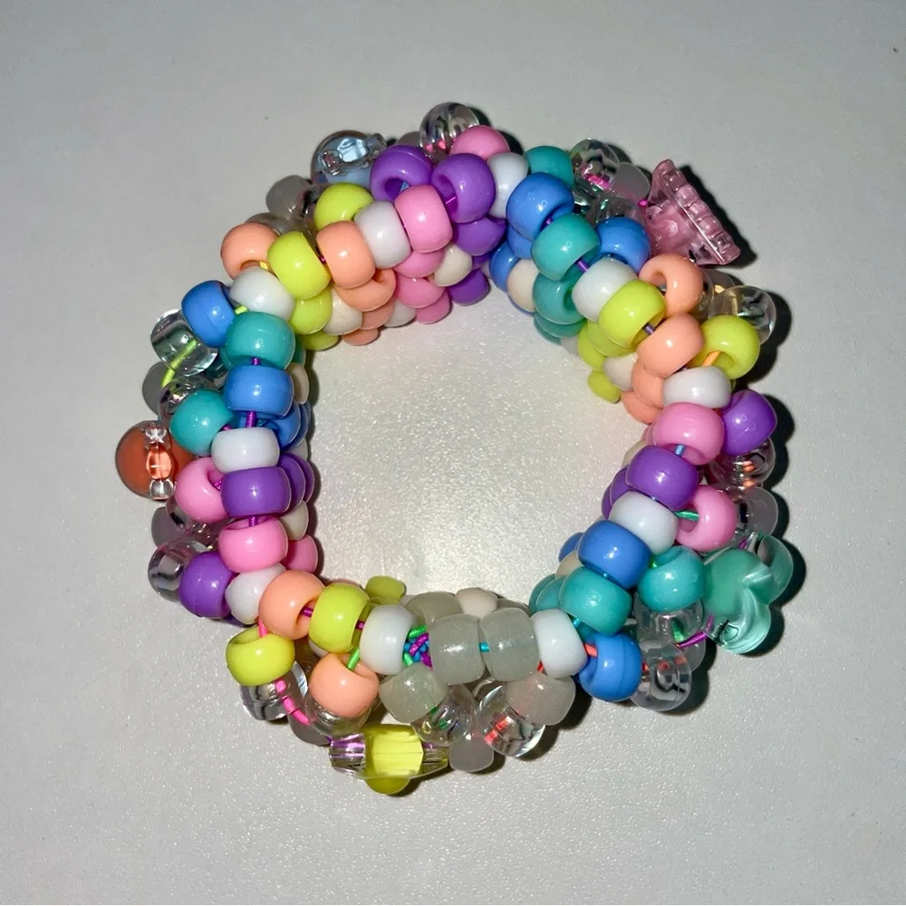 Kandi Rave Bracelet | cotton kandi (UV reactive, glow in the dark)